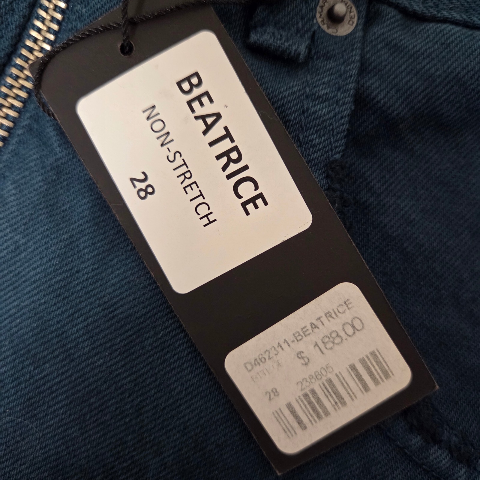 Nwt $188 Carmar Denim Beatrice Distressed Mini Skirt Teal Blue Front Zip 28 — image 5 of 6
